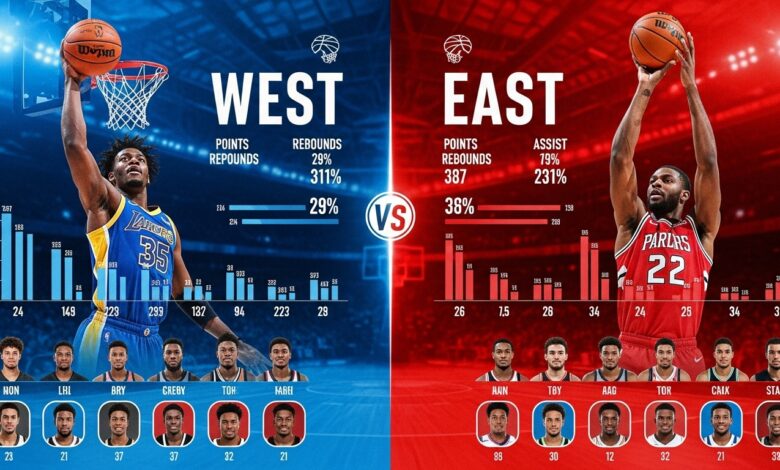 West vs East Match Player Stats