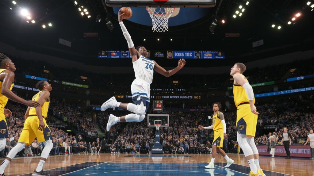 timberwolves vs denver nuggets match player stats